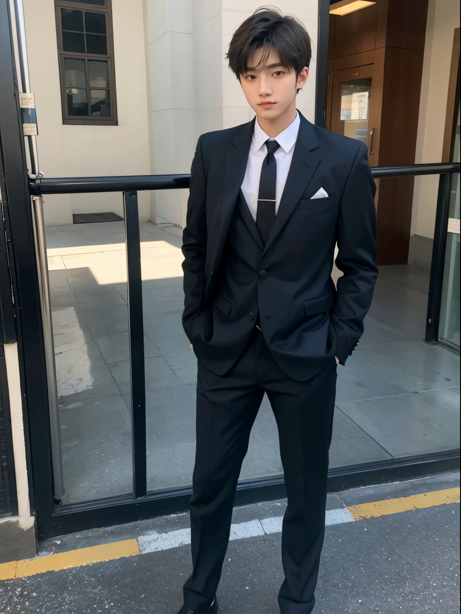 boy, 17 y.o, handsome, suit, high school