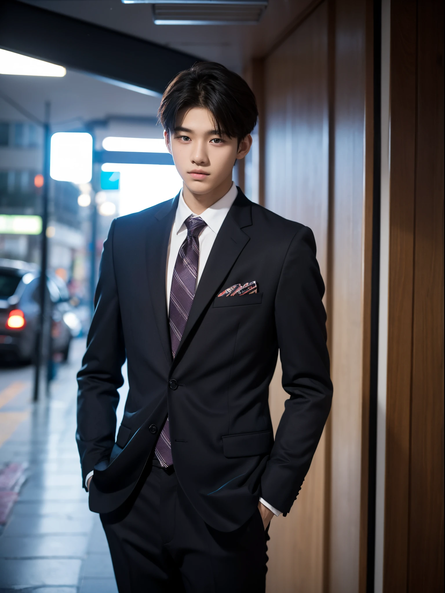 boy, 17 y.o, handsome, suit, high school