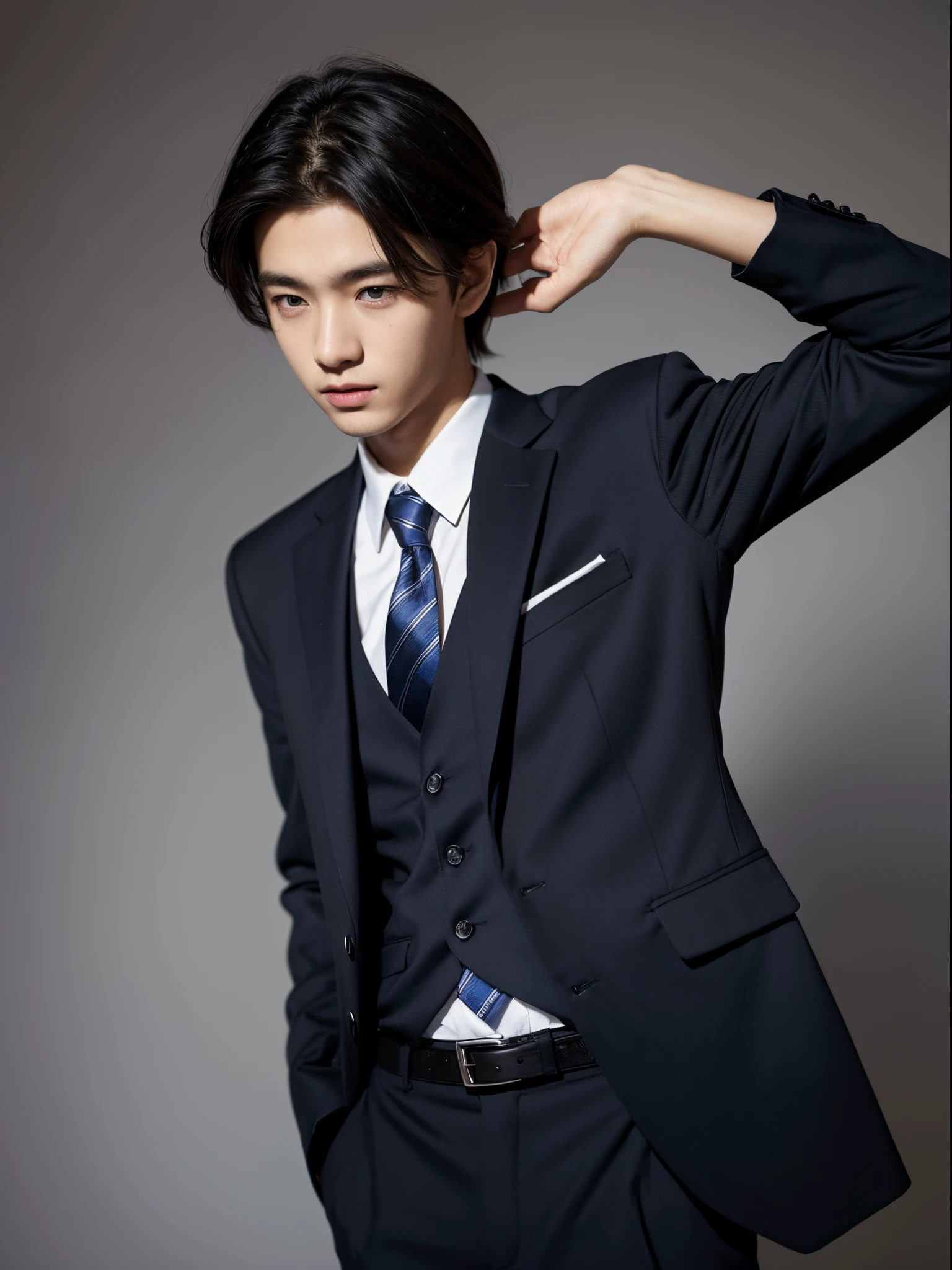 boy, y.o, handsome, suit, belt