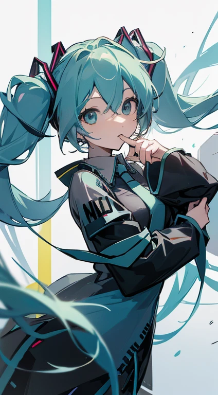 faces　(((miku hatsune)))　small tits　arknights　A slender (cool)　(overlooks) ハイクオリティ 笑faces
