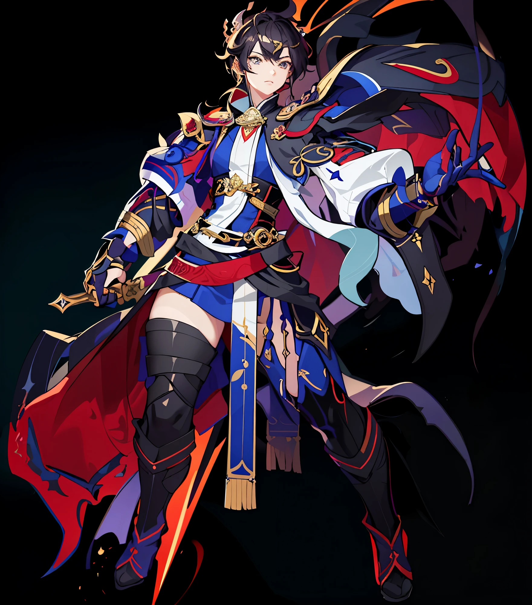 masterpiece, beautiful, inspired by Okumura Masanobu, official character art, zenra taliyah, genshin impact, dark atmosphere, dramatic lighting, full shading