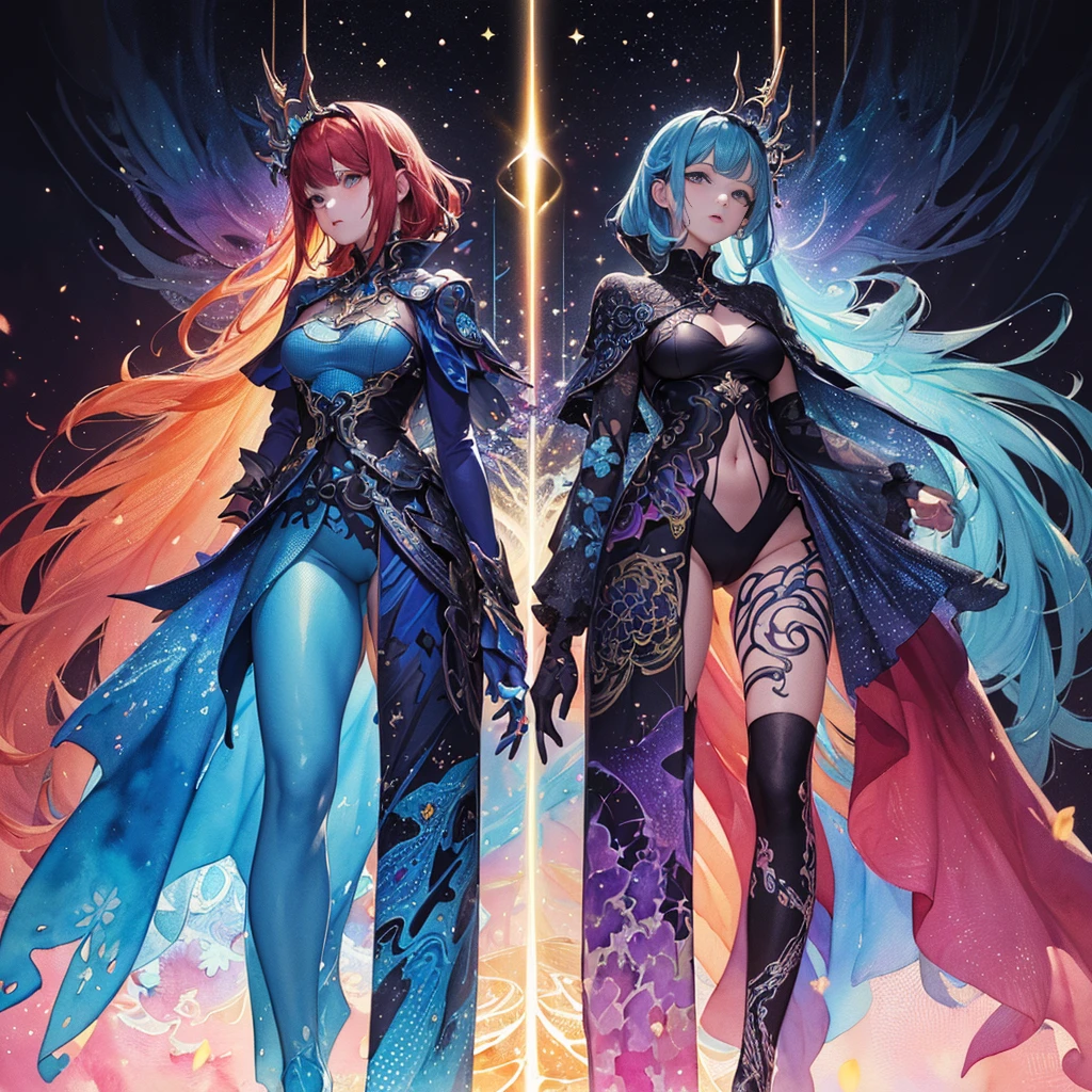 (Masterpiece, Top Quality, Official Art, Aesthetics:1.2), ((Lucky))(One Girl:1.3), (Kaleidoscope:1.2), Highly Detailed, Colorful, Top Detail, (Watercolor:1.3), Light Mixing, Playful Pattern, Lively Textures, Rich Colors, Unique Visual Effect Fractal Art :1.3), Fantastic at its best, (Fractal Art:1.3), Mission Matter
I stand clad in azure robes ((Fate))