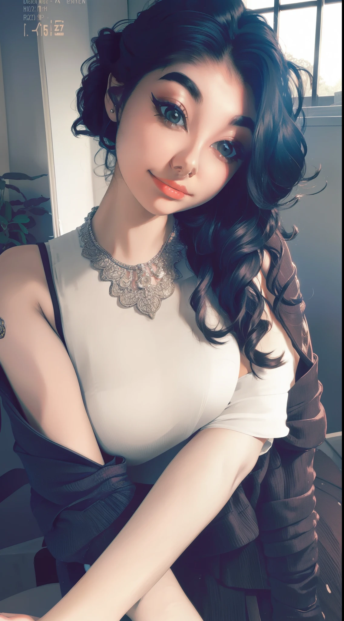 a close-up of a woman in a white dress standing in front of a window, beautiful dress, pretty white dress, fantasy dress, detailed dress, romantic dress, cute dress, magical dress, beautifully detailed dress, white dress, dressed in a beautiful white, stunning dress, intricate white dress, luxury dress, wearing a cute white dress,