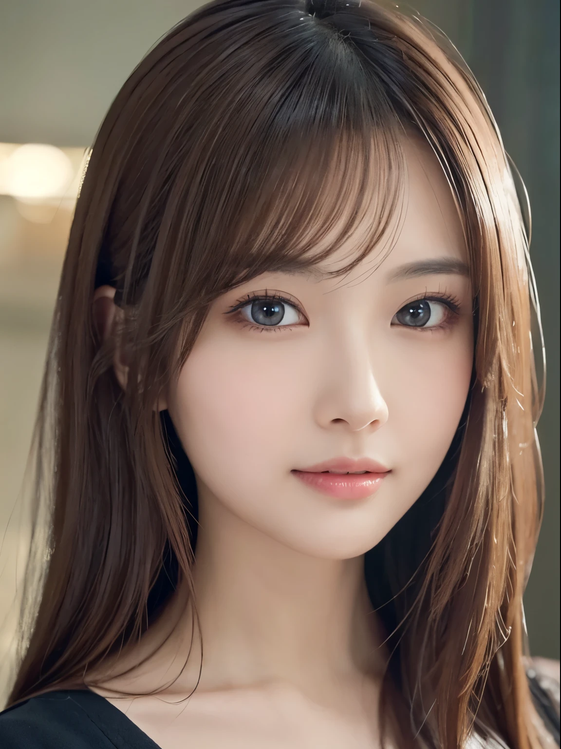 masterpiece、1 beautiful girl、detailed brown eyes、Puffy eyes、top-quality, 超hight resolution, (Realisticity: 1.4), cinematlic lighting、(japanes)、Asian Beauty、Super beauty、Beautiful skin、A slender、(Look at viewers)、(A hyper-realistic)、(hight resolution)、(8K)、(ighly detailed)、(beautifully detailed eyes)、(ultra-detailliert)、 (wall-)、A detailed face、Bright lighting、profetional lighting、