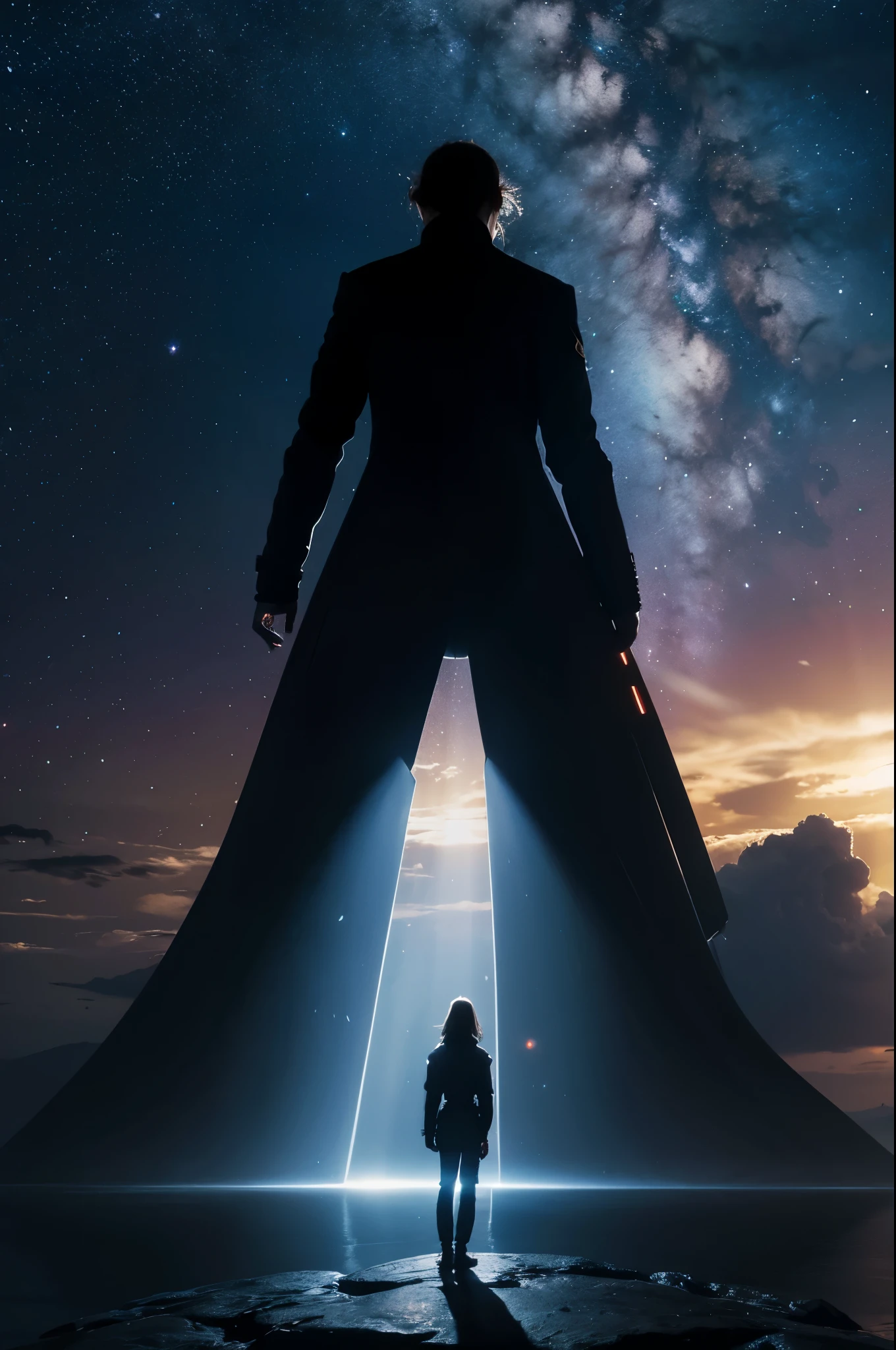 a person watching,Standing on Earth,Space Fleet,salvation