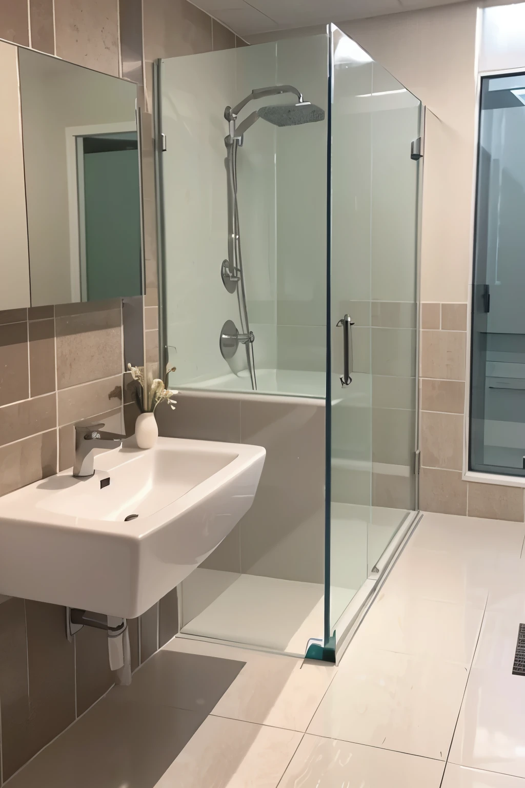 Generate comparison pictures of dirty and clean bathroom glass