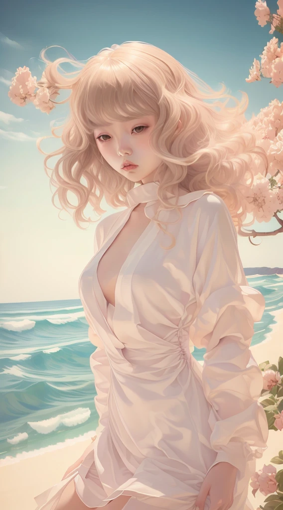 A beautiful woman, wearing yellow bikini, top quality, realistic, super detailed, 8k