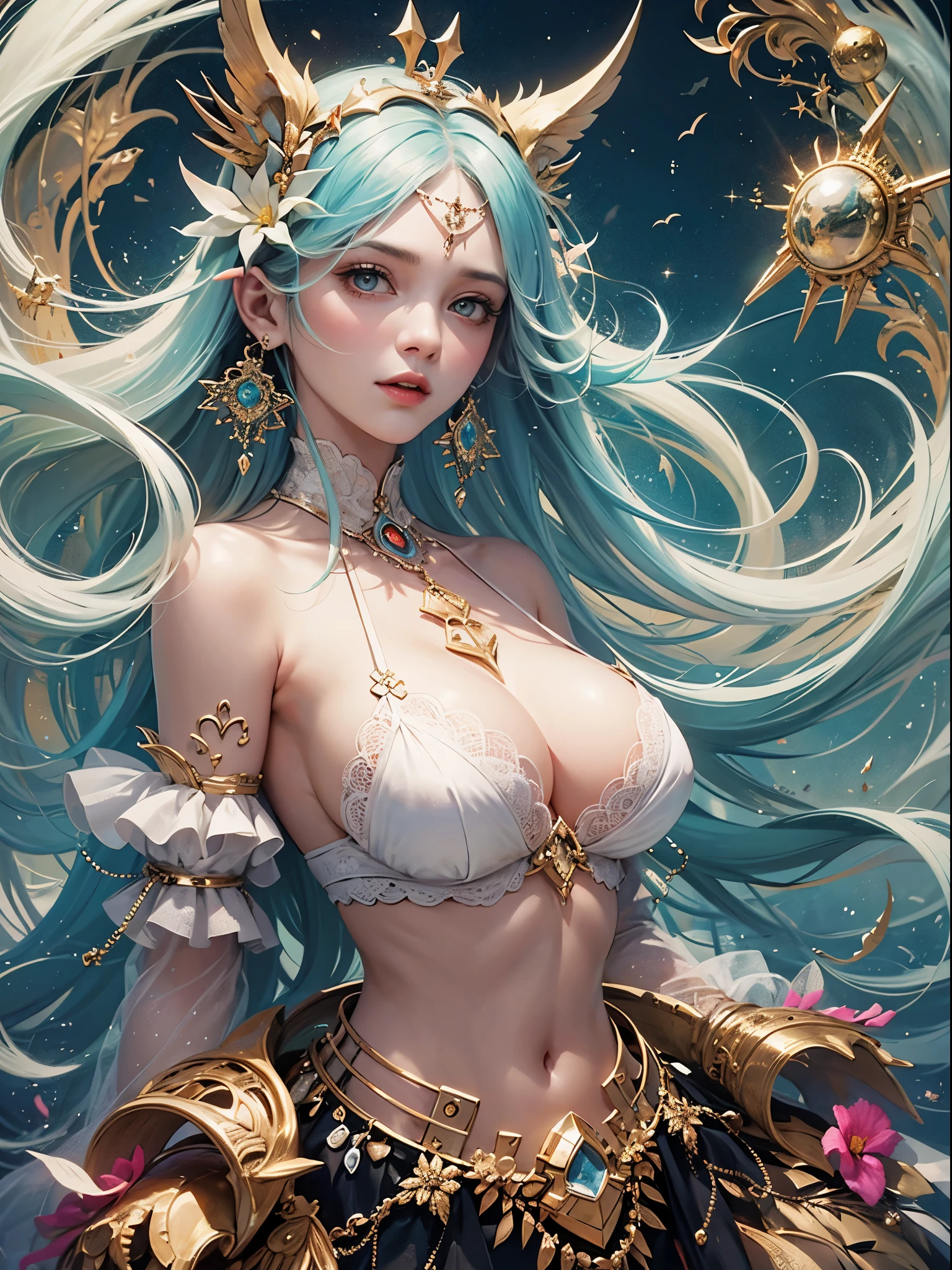 offcial art, Unity 8k壁纸, Ultra-detailed, Beautiful and aesthetically pleasing, tmasterpiece, best qualityer, (zentangle, datura, clew, meshing), (s fractal art: 1.3), 2guys,twincest,Sister flower,Underage girls, 5,(Hairstyles: Long hair) Ocean, Extremely detailed, dynamic angle, Cowboy shot, The most beautiful forms of chaos, elegant, Fauvistdesign, vivd colour, romanticism lain, Seafoam, Buble, shells, Fish, pearls,Colorful lollipop,cute big breasts, --auto --s2