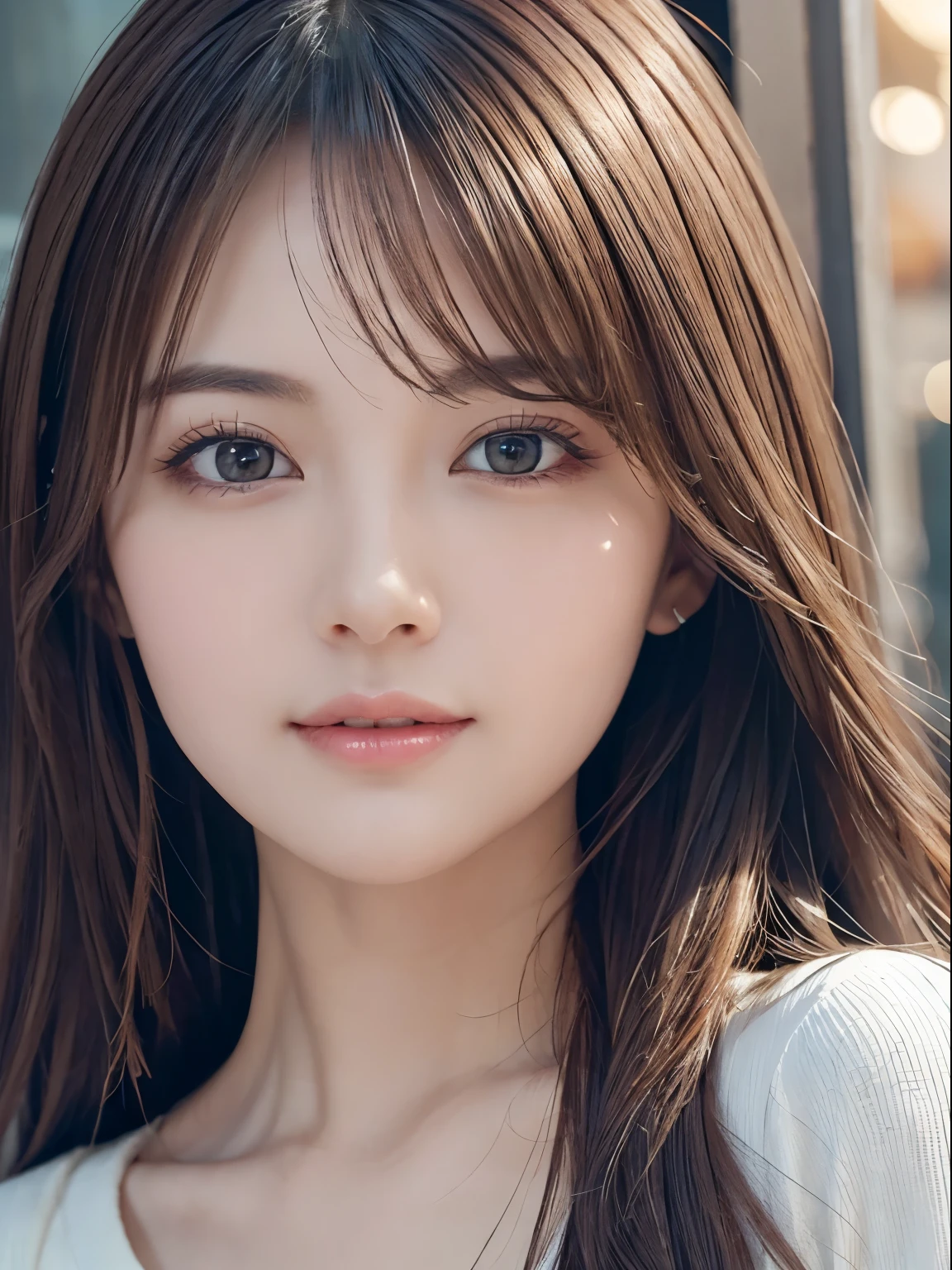 ​masterpiece、1 beautiful girl、detailed brown eyes、Puffy eyes、top-quality, 超hight resolution, (Realisticity: 1.4), cinematlic lighting、(japanes)、Asian Beauty、Super beauty、Beautiful skin、A slender、(Look at viewers)、(A hyper-realistic)、(hight resolution)、(8K)、(ighly detailed)、(beautifully detailed eyes)、(ultra-detailliert)、 (wall-)、A detailed face、Bright lighting、profetional lighting、