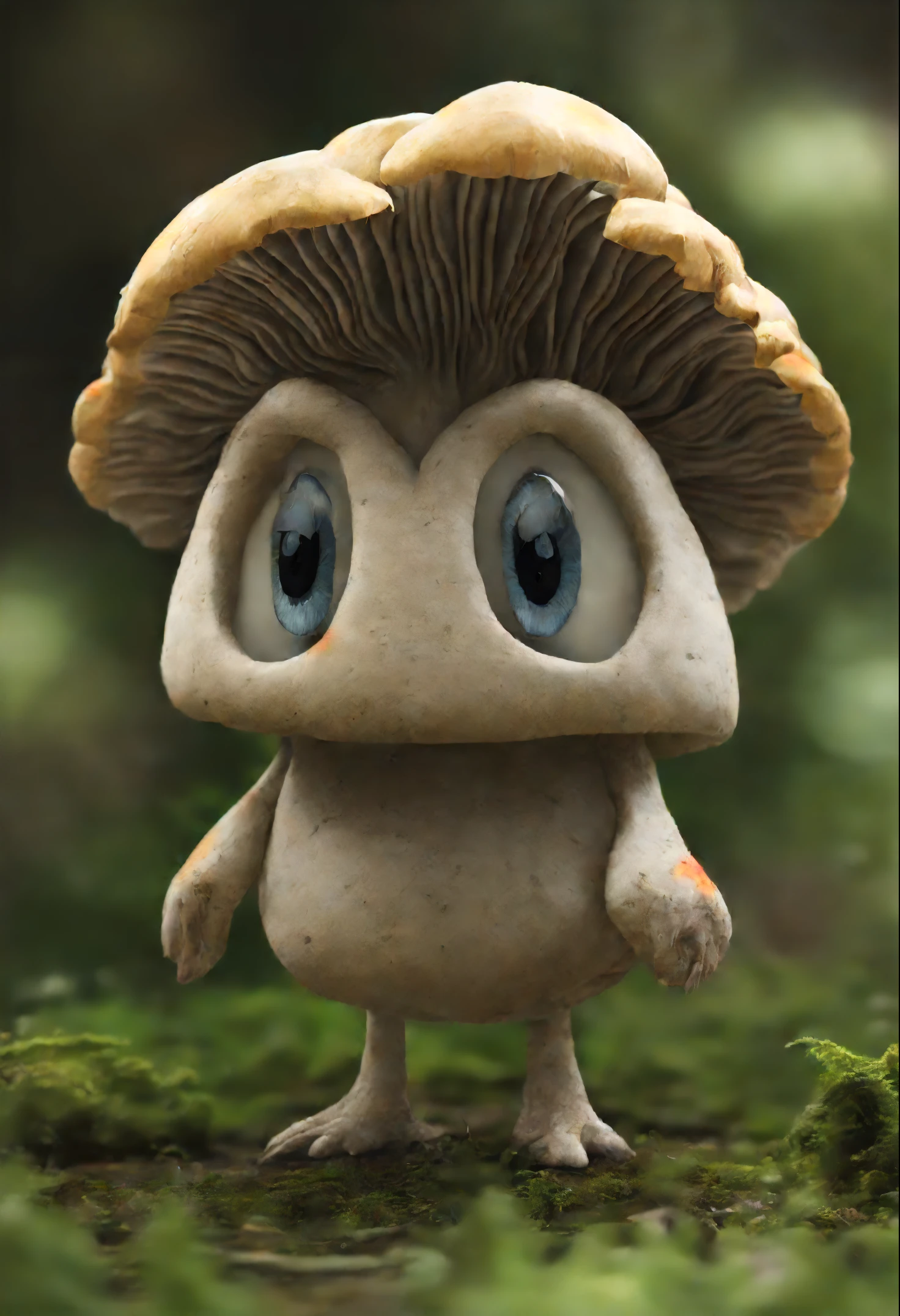Oystur is a oyster mushroom creature that is cute and welcoming and he is like a mascot for js agro mushrooms