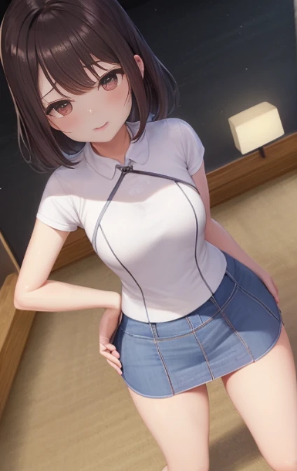 muste piece、masterpiece、highest quality、Super detailed、High resolution、8K portrait、High definition CG of Unity 8k wallpaper、cute type little:1.5、Lori:1.5、Highly detailed CG unity 8k wallpaper、Realistic、real person、 portrait photography、shiny skin、High definition、(:1.2)、(1 girl)、beautiful clear eyes、extremely detailed description、delicate face、nice lips、slender body、small breasts、thin waist、thin legs、(garden:1.6)、1 girl, cute type, perfect face, seriously, (blush:1.5),(brown hair bob hair:1.3),(small breasts:1.4),((Clothes lifting 1.3)),(I have nipples:1.2),((Maid clothes:1.3)),(black dress),(looking at view:1.2),(from front:1.2),gran,((climax in vagina:1.5)),(hands behind head)