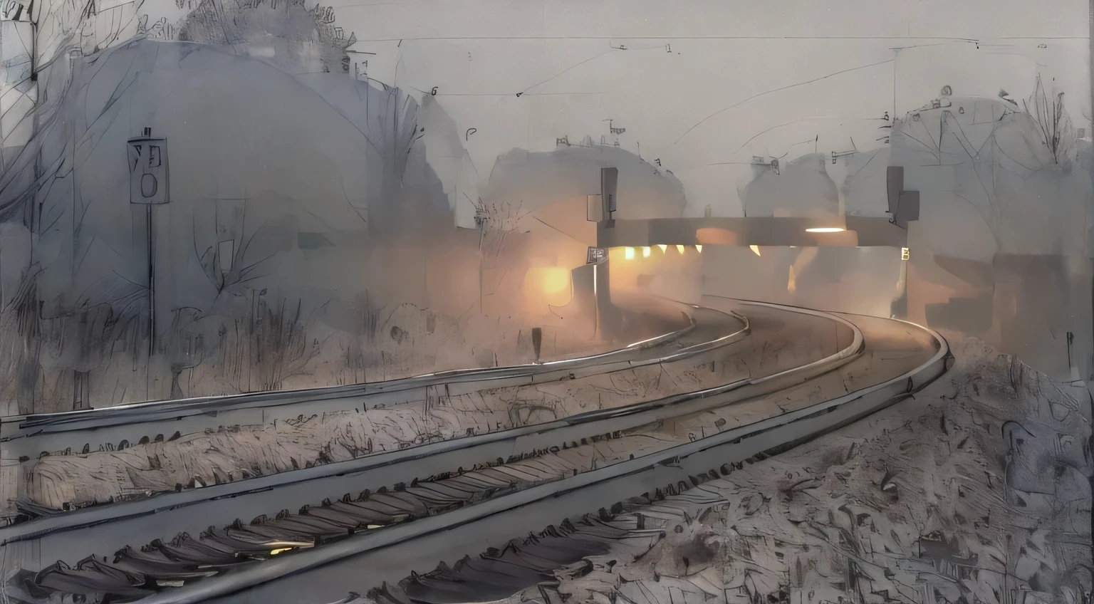 linear, gray in color, white Background, Background, Sketch, Sketch, pen_Sketch_style of, there is a train track that is going down the tracks, Rails, train, Railway tracks, Railways, railway, platform, trains, Shutterstock, Railway tracks, passing through it, foggy morning, train far, A subtle fog, platforms, early morning, Carl Busgen, Misty and foggy, best on adobe stock, iStock, Morning haze, train station background