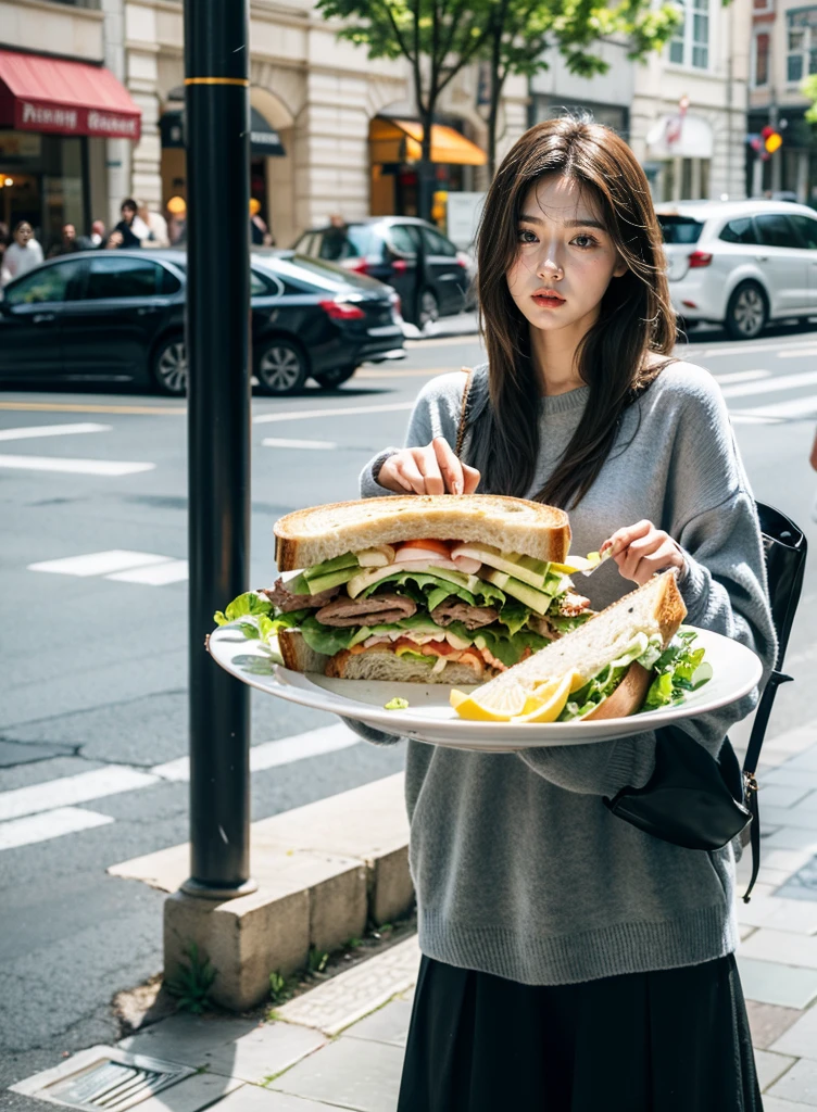 sandwich on a plate