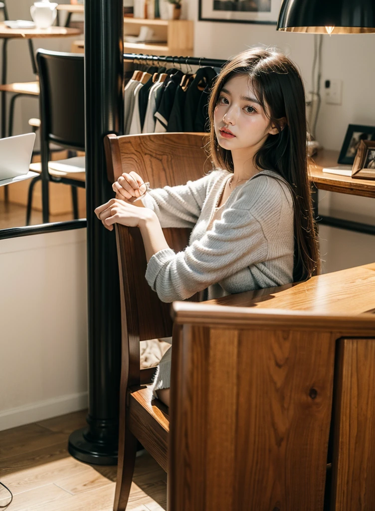 Dimmed lighting, Black chair