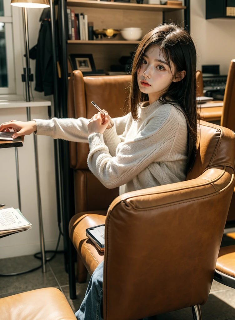 Dimmed lighting, Black chair