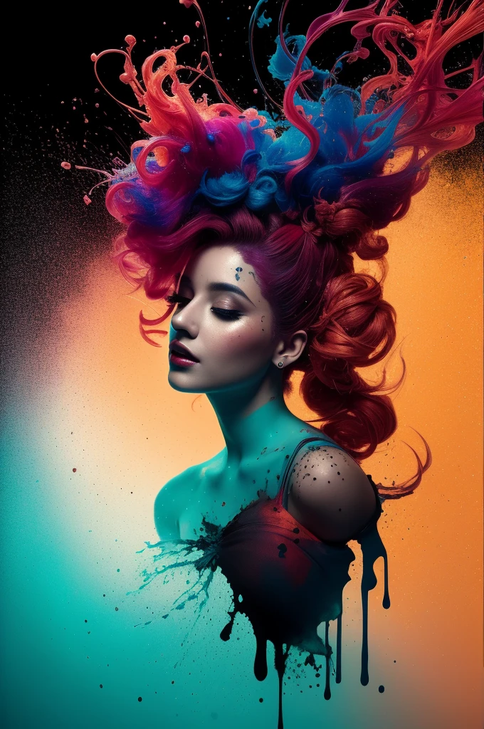 Alberto seveso art, dancing sillhouette, water ink, ink water, ink cloud, alberto seveso art, loose painting style, intricate detail, cinematic lighting, octane render, 8k render, volumetric lighting
