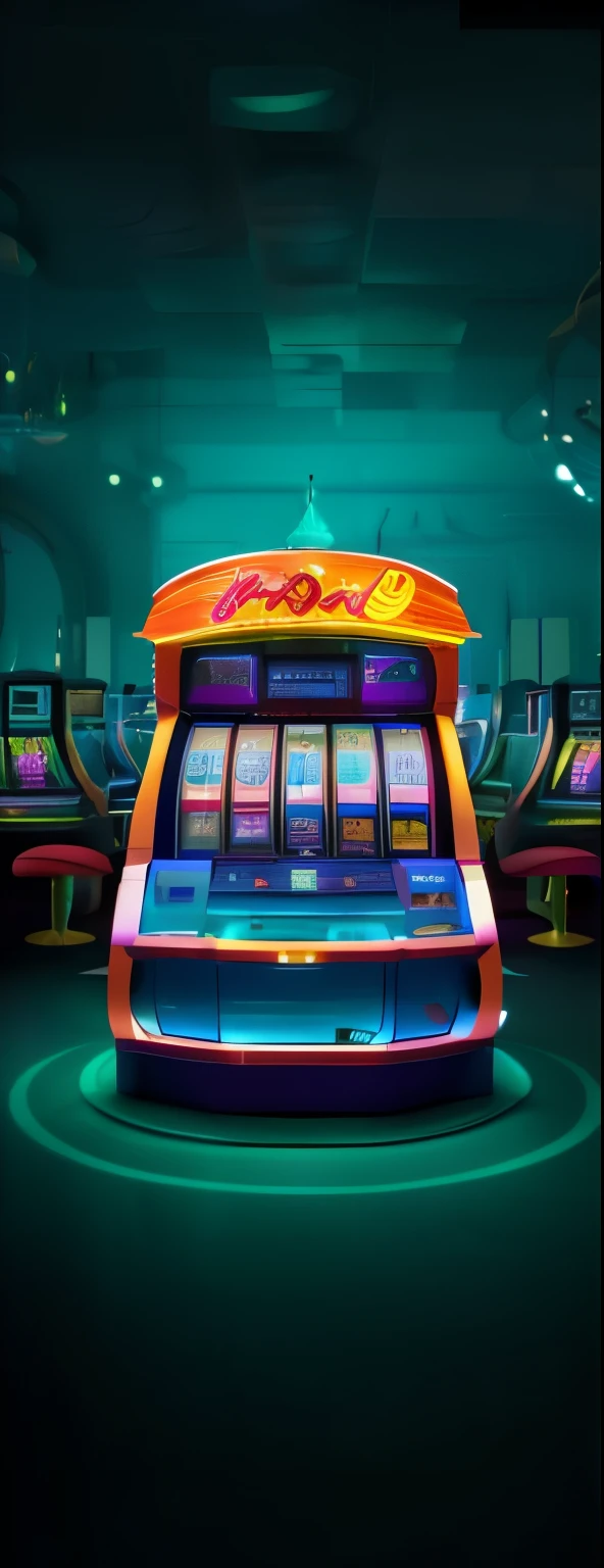 A close-up shot of various colorful slot machines, futuristic casino, digital illustrations with programmed numbers, Wayne Inglan, casino, fruit machines, background artworks, Drew Tucker, stylized with 3D rendering style, by Christian Zattman, indoor casino, 750x1900, (best quality, 4k, 8k, highres, masterpiece:1.2), ultra-detailed, (realistic, photorealistic, photo-realistic:1.37), HDR, UHD, studio lighting, ultra-fine painting, sharp focus, physically-based rendering, extreme detail description, professional, vivid colors, bokeh, portraits, landscape, horror, anime, sci-fi, photography, concept artists, vibrant and colorful tones, 8k, super detail, ccurate, best quality, masterpiece, UHD, super detail, best quality, high details, highres, high quality