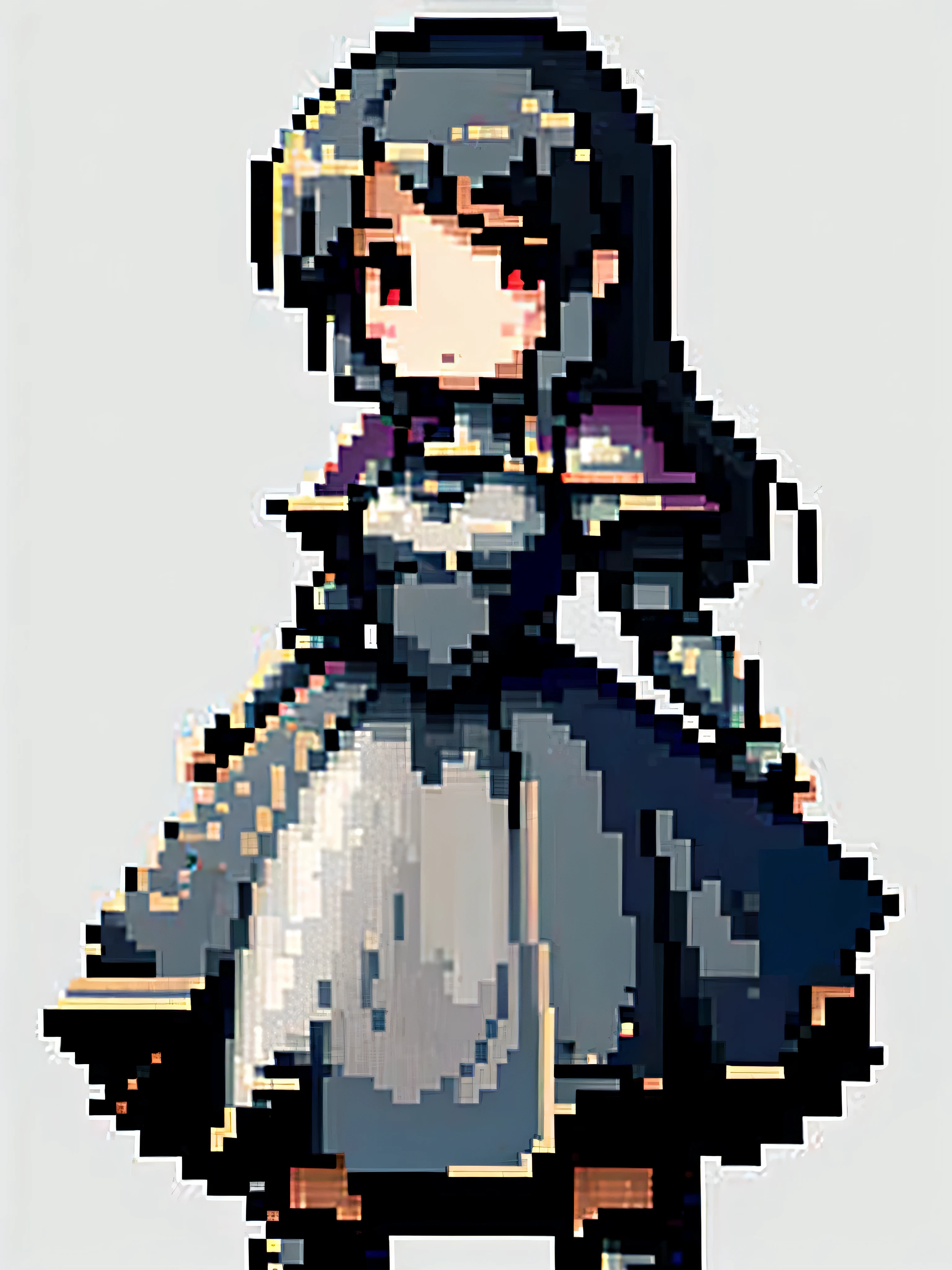 1 girl, girl with a sword in armor, full body view, pixel art, beautiful face, full body armor,