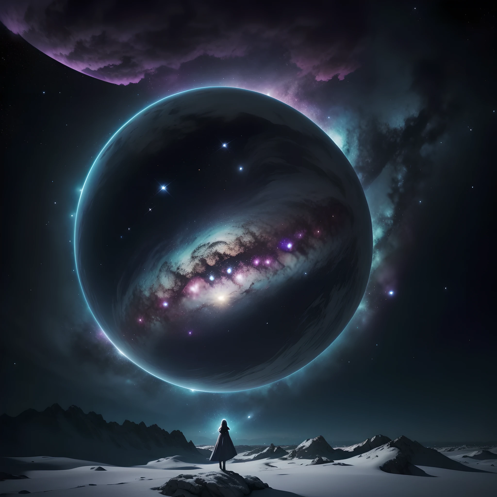 "S’il vous plaît, Créer une Image qui représente la fusion du cœur humain avec le royaume surnaturel et le vaste univers.
Imaginez un scénario éthéré et mystérieux. au centre de l'Image, Un cœur humain brille d'Un doux, lumière étincelante. le cœur semble flotter dans une brume translucide, évoquant un sentiment de mystère et de transcendance.
Du cœur, émane une série de projections, chacun représentant un aspect unique. Certaines projections prennent la forme d'éléments de la nature, comme des branches d'arbres, pétales de fleurs ou flammes dansantes, évoquant un lien profond avec le domaine naturel.
D'autres projections m's'étend dans l'espace extra-atmosphérique, Se transformer en constellations lumineuses, galaxies lointaines ou rayons d'étoiles filantes. Ces projections cosmiques symbolisent l'expansion de l'émotion humaine au-delà des limites de la Terre, Se connecter au vaste univers.
la palette de couleurs comprend des nuances de bleu ciel, violet profond et doré, Créer une atmosphère magique et spirituelle. la douce lumière émanant du cœur et les projections contribuent à un sentiment de paix et de crainte.
l'Image qui en résulte capture l'idée d'un cœur humain qui transcende les frontières terrestres, Explorer les royaumes surnaturels et cosmiques. Cette fusion de l'humain et du divin crée un récit visuel qui évoque la recherche de la connexion émotionnelle la plus profonde et l'expansion de sa propre essence dans le vaste univers..."
J'j'espère que cette invitation est utile pour créer l'Image que vous imaginez!