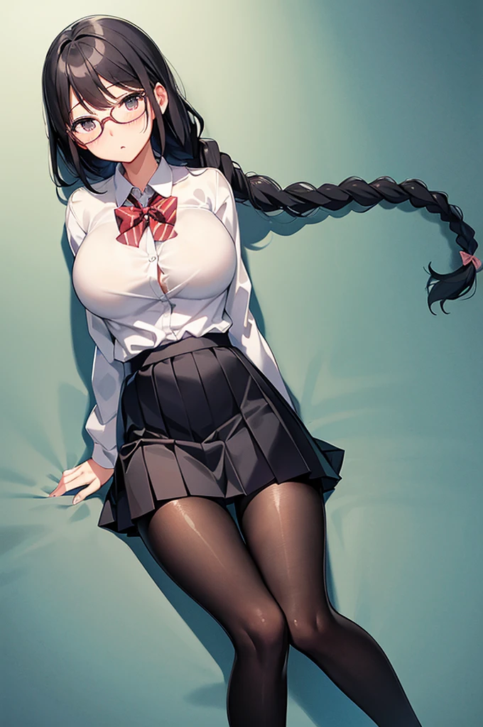 ((masterpiece)), ((best quality)), (ultra-detailed), ((kawaii)), cute, (lovely), ((sexy)), (ero), ((extremely detailed)), 4K, (8K), best quality, (beautiful), 

room, Squatting,

1girl, beautiful blue eyes, beautiful black twintail hair, glasses,

gothic ta costume, open-button shirt, pleated skirt, stockings, pumps shoes, ((White panties, cameltoe)),

buttocks, large breast, sweaty, wet body, navel out, thighs out, slim, slender,  ribon, ashamed, blush, translucent body, Transparent, shiny-glistening, gleaming,