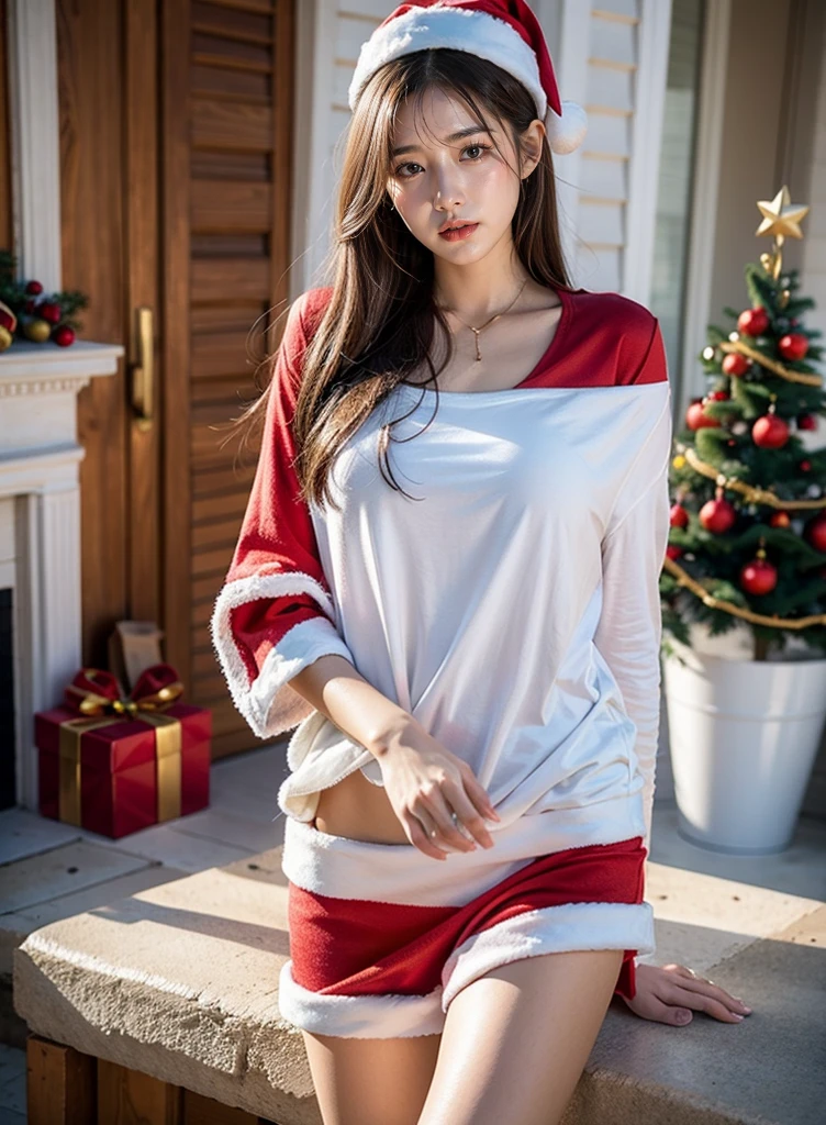 Red and white Santa Claus clothes