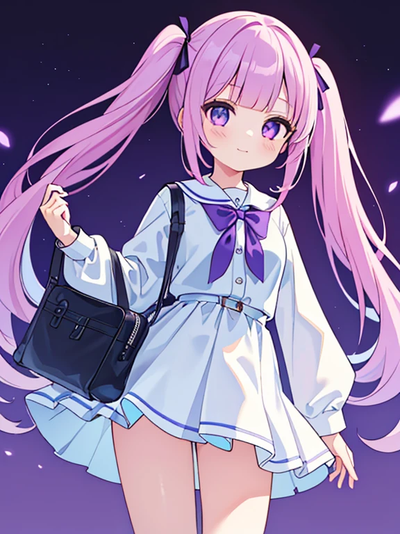 ((masterpiece、top-quality:1.5、a high chroma:1.5、ultra-detailliert、high-resolution illustrations:1.5、Ultra-high-definition CG、8k size wallpaper、offcial art))、,(highly colorful:1.5),(front view:1.5),(1girl),(pink hair,twintails),(Cute little girl:1.5)、(Shining purple eyes:1.5),(Beautiful face:1.5,Beautiful eyes:1.5)、(close to viewer:1.5),
(clearface:1.3)、(school uniform),(medium breasts),(cowboy shot:1.5),school,colourfull、