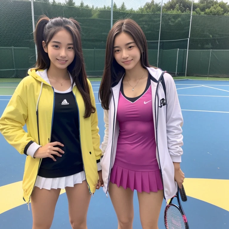 both sexes,Several people,japanes,Beautuful Women,High school students,Tennis Wear,onepiece,tennis coat