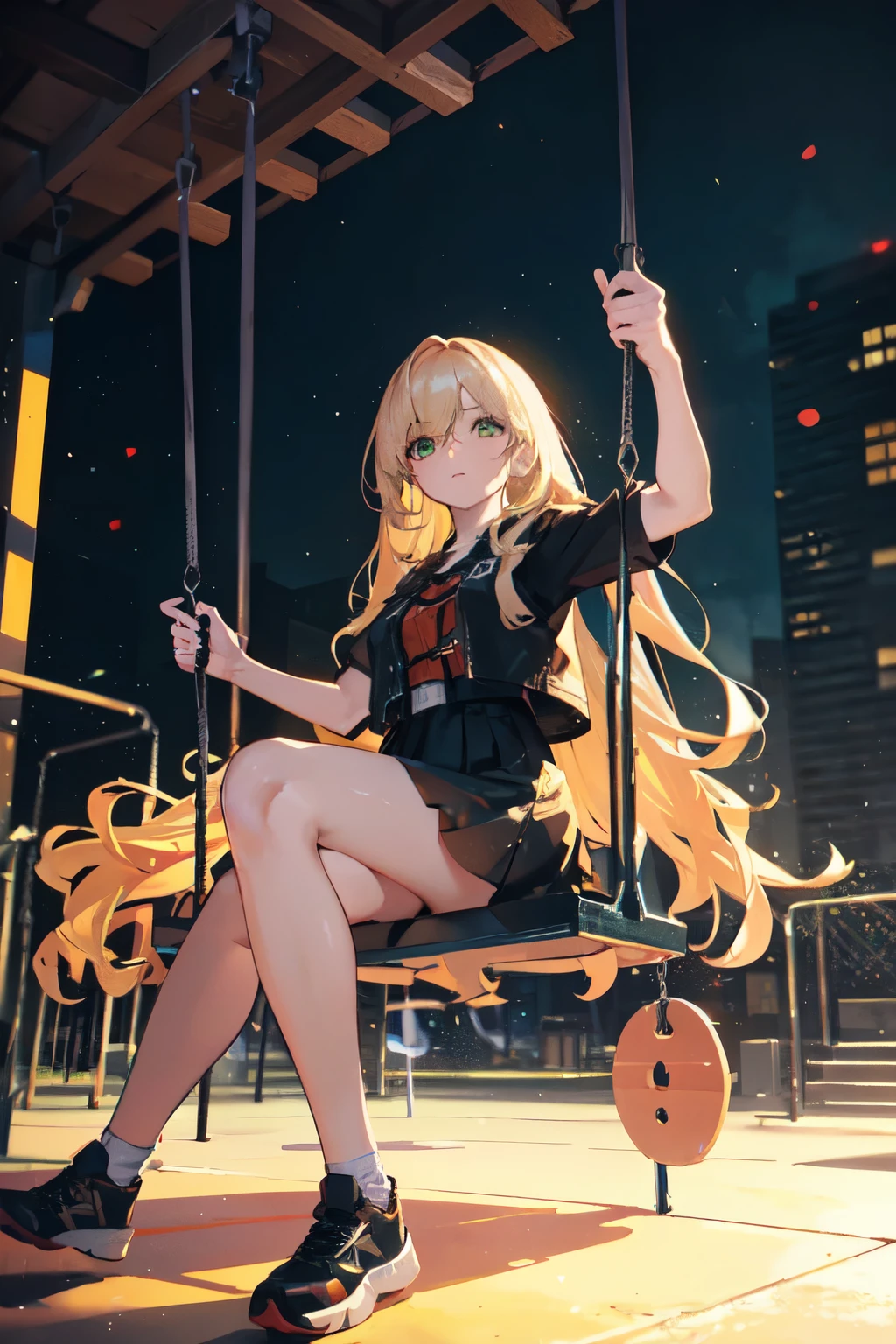 (masterpiece, Absurd quality, Highest quality, Official Art, beautifully、aesthetic:1.2), 16K, Cute girl, Very detailed, Digital Art, colorful, Most detailed, Bright colors, (Conversion Sequence), Baby Face, Cinema Lighting, (From below:1.5), Dynamic Angle, landscape, scenery, (difficult:1.5), (One person:1.5), (indoor:1.5), Bedroom, lamp, (Hotel Rooms:1.3), (Very detailed lips:1.3), eyelash, Very detailed顔, (Perfect Legs, Perfect hands, Perfect Anatomy:1.1), Depth of written boundary, Speckled sunlight, Beautiful lighting, Little, (Floating Hair:1.3), (temporarily stopped:1.5), (boost mood:1.5), (Sexual affection:1.5), (Orgasm Facial:1.5), vagina:1.5, (Girl trembling with sexual climax:1.5), (Vulgarity:1.5), full body, (female masturbation:1.5), 独奏 , spread legs, squatting, (fingering:1.5), (crotch rub:1.5), clitoris, vaginaに指を挿入, Serena (Pokemon), Have, sunglasses, beautiful detailed long hair, Blonde, beautifully精巧な青い目, bracelet, Beautifully detailed sleeveless shirt, Black Shirt, Red Skirt, Pleated skirt, Black knee socks, Knee-high boots, lipstick, eyelash, Very detailed顔, eyelash, Very detailed顔, (Perfect Legs, Perfect hands, Perfect Anatomy:1.1),