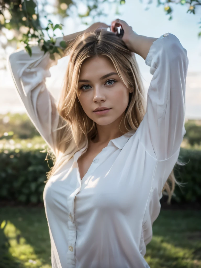 Une fille blonde assis sur le sable au coucher du soleil,Pastel,Douce lumière du soleil,beautiful detailed eyes,beau, detailed lips,Cils longs,Gracieux,Corps en parfait alignement,Expression paisible,tenue fluide,Quiet atmosphere,verdure vibrante,Moment de bonheur,Endroit calme (Best quality,4K,8k,high resolucion,шедевр:1.2),ultra-detailed,Realstic:1.37,Hdr,Brouiller,ethereal,Ambiance calme,Petite brise
