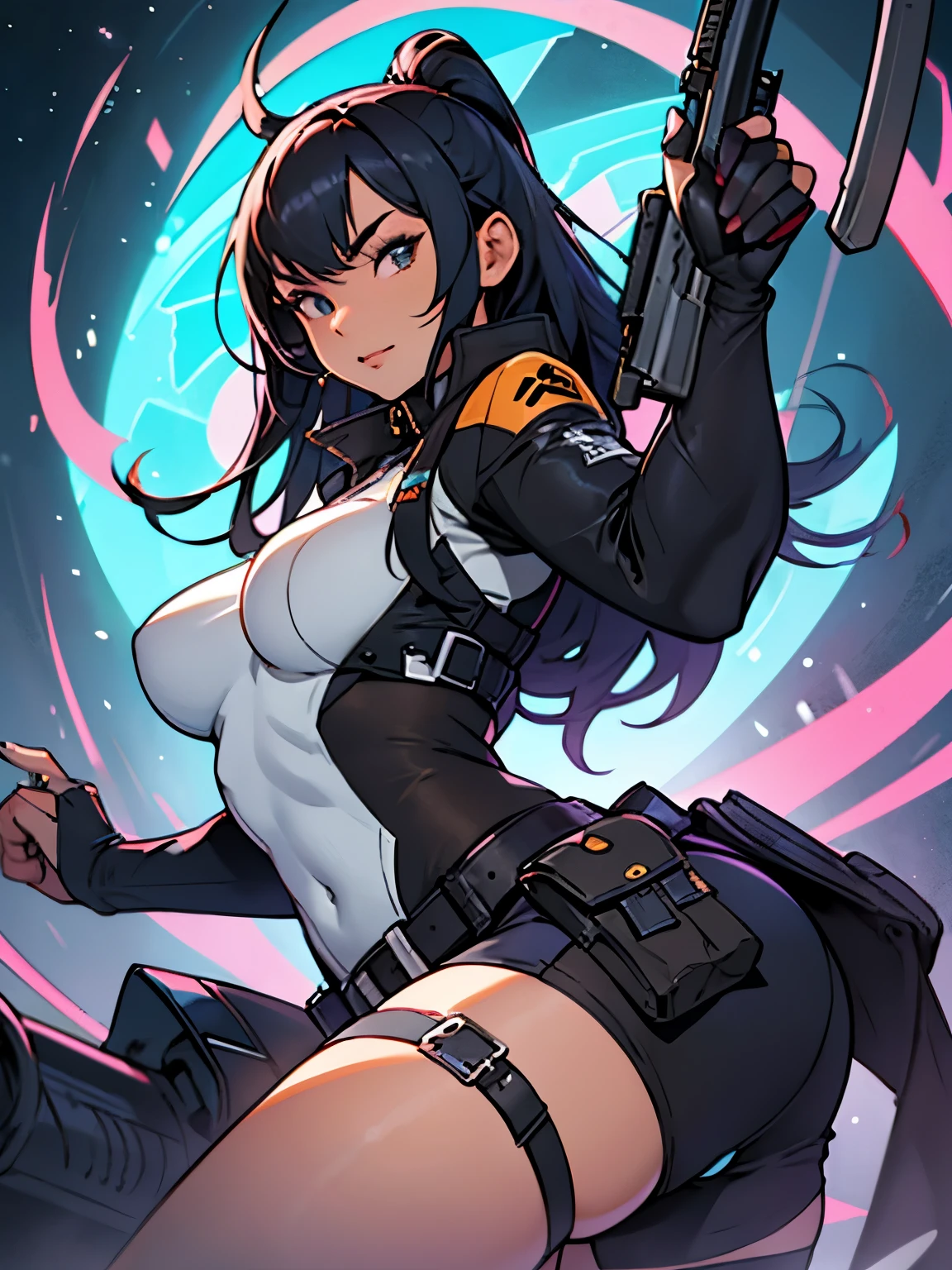 拟人白鹭Female shooter,Barrett,Female shooter,Shooting stance,Amazon warrior,(((tmasterpiece))), (((Best quality: 1.4))), ((super detailing: 1.4)) fully body photo,wide wide shot