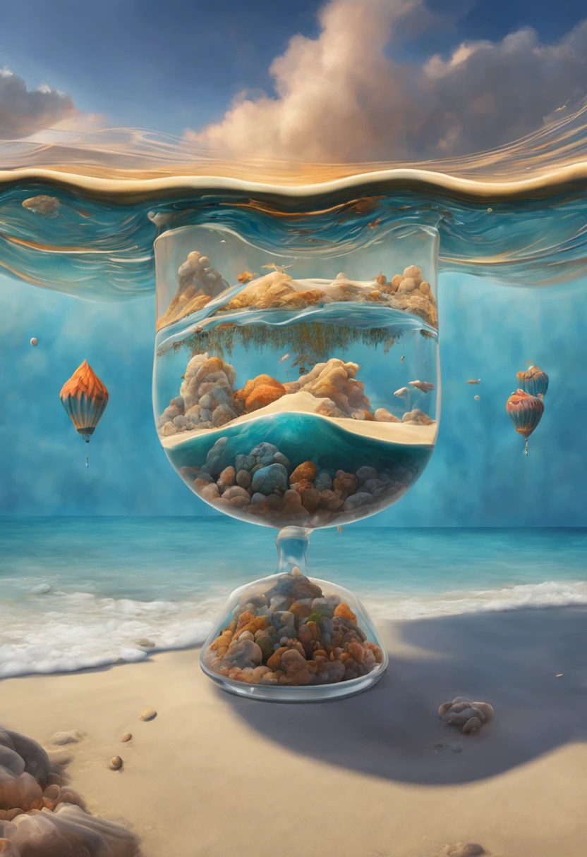 (best quality,4k,8k,highres,masterpiece:1.2),ultra-detailed,(realistic,photorealistic,photo-realistic:1.37), digital art by IrinaKapi, surrealism, sands of time, splash, patterns, floating objects, Yuumei, Robert Bissell, Christopher Balaskas, Keith Mallett, Wassily Kandinsky, acrylic painting, vibrant colors, dreamlike atmosphere, intricate details, mesmerizing composition, striking contrasts, ethereal beauty, mystical elements, whimsical landscapes, otherworldly creatures, intricate brushwork, surreal landscapes, fantastical imagery