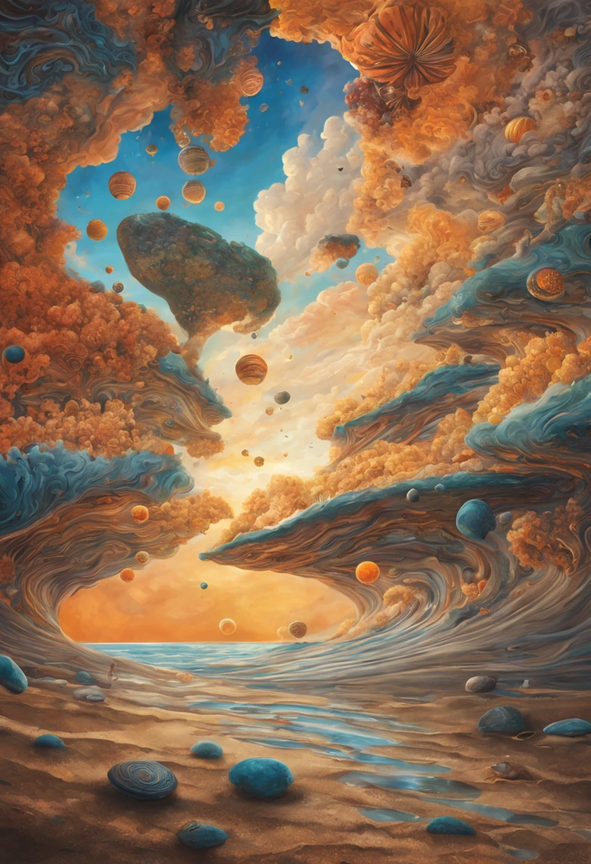 (best quality,4k,8k,highres,masterpiece:1.2),ultra-detailed,(realistic,photorealistic,photo-realistic:1.37), digital art by IrinaKapi, surrealism, sands of time, splash, patterns, floating objects, Yuumei, Robert Bissell, Christopher Balaskas, Keith Mallett, Wassily Kandinsky, acrylic painting, vibrant colors, dreamlike atmosphere, intricate details, mesmerizing composition, striking contrasts, ethereal beauty, mystical elements, whimsical landscapes, otherworldly creatures, intricate brushwork, surreal landscapes, fantastical imagery