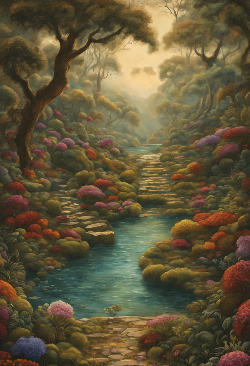 (best quality,4k,8k,highres,masterpiece:1.2),ultra-detailed,(realistic,photorealistic,photo-realistic:1.37), digital art by IrinaKapi, surrealism, labyrinth maze, sands of time, splash, patterns, floating objects, Yuumei, Robert Bissell, Christopher Balaskas, Keith Mallett, Wassily Kandinsky, acrylic painting, vibrant colors, dreamlike atmosphere, intricate details, mesmerizing composition, striking contrasts, ethereal beauty, mystical elements, whimsical landscapes, otherworldly creatures, intricate brushwork, surreal landscapes, fantastical imagery