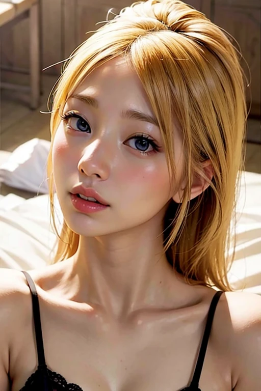 Upper body naked、Naked in full view、Just exposed bare nipples、areola fully visible、Don't hide your nipples、An erotic gal who shows off her nipples without hiding them、A completely naked woman without a swimsuit、whole body、Exposing beautiful collarbone、Beautifully shaped naked bust、Realistic、Highest quality、((Highest quality)), ((masterpiece)), (detailed:1.4), 。.。.。.3d, Beautiful Woman Images、Ray Tracing,NVIDIA,Super Resolution,Unreal 5,Scattered under the surface,PBR Texturing,Post-processing,Anisotropic Filtering,Depth of written border,Maximum clarity and sharpness,Multilayer Texture,Albedo and Specular Maps,Surface Shading,Accurate simulation of light-matter interactions,Perfect Proportions,Octane Rendering,Two-tone lighting,wide aperture,Low ISO、White balance、Three-part method、8,000 students、((Wet))((No bra、No underwear))(((blonde)))