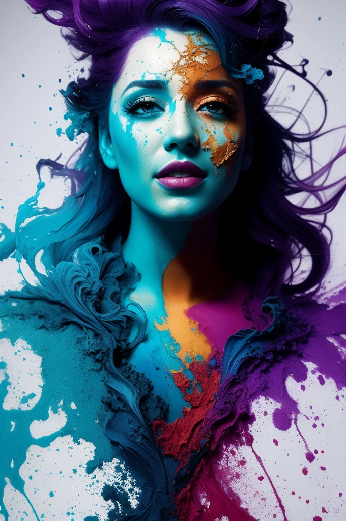 Alberto seveso art, dancing sillhouette, water ink, ink water, ink cloud, alberto seveso art, loose painting style, intricate detail, cinematic lighting, octane render, 8k render, volumetric lighting