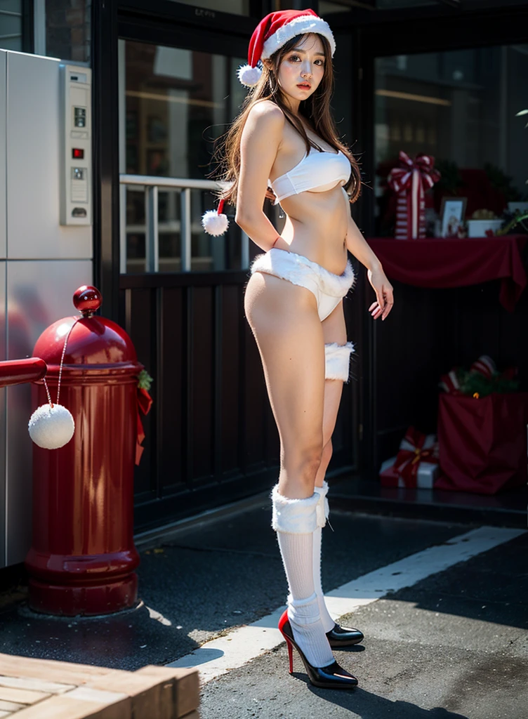 red and white bicolor, Santa Claus Cosplay, Santa Claus costume