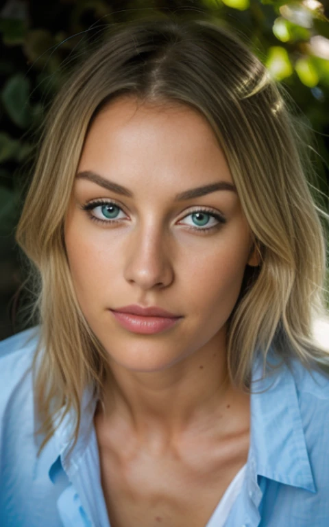 (Helen Lovista) Photo of a beautiful beautiful woman, 24 ans, perfect fit body, gros Yeux bleus , long messy windy blonde hair, Yeux verts, Visages blonds reflets,  Detailed seductive eyes, porter une blouse sociale, drinking coffee, Mocachino, with blurred background, Chef-d&#39;Work of the highest quality, photoreallistic, Detailed, 8k, Hdr, faible profondeur de champ, broad light, high contrast, contre-jour, fleurir, Lueurs lumineuses, aberration chromatique, mise au point nette, photo couleur RAW