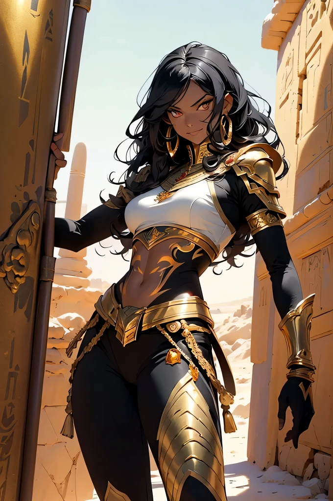 ((Frank Frazetta)), Beautiful full-bodied black woman, 30 years old, African woman, African adornments, muscular and perfect body, ((back)), dreadlock hair, dark skin shiny with oil and sweat, gladiator with little clothing, tiny thong of old body, metal bra covering only small part of the large breasts, bleeding wounds, scars all over the body, African tribal tattoo, white paint on the face, left arm covered in metallic gladiator armor, large breasts, generous neckline, holding a shield and a blood-stained spear, brave face, dark kingdom, sexy pose, walking in a dungeon
