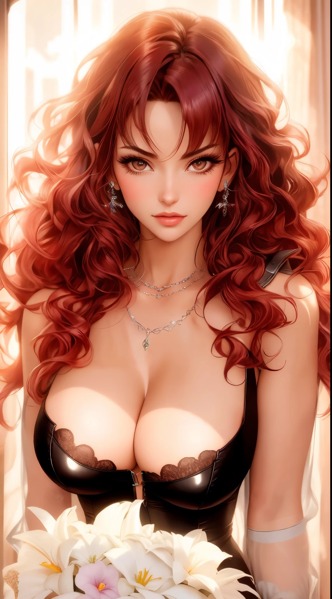 arafed image of a sexy couple posing together in a window, seductive tifa lockhart portrait, tifa, tifa lockhart, tifa lockheart, tifa lockhart portrait, glamorous tifa lockheart, portrait of tifa lockhart, tifa lockhart with Red and white hair, range murata and artgerm, 8k high quality detailed art