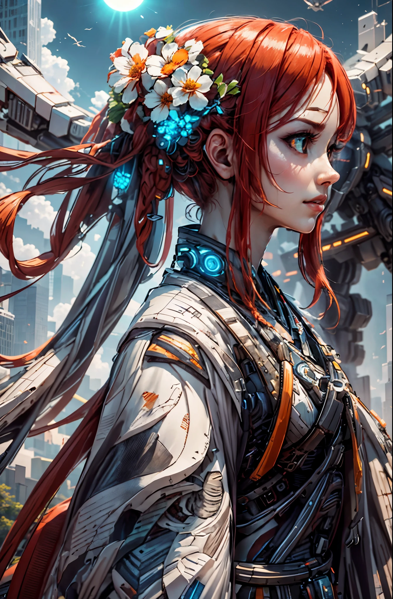 (Best quality)), ((tmasterpiece)), (The content is very detailed: 1.3), 3D, Beautiful cyberpunk woman, Dorman , sci-fi tech, HighDynamicRange (HighDynamicRange), ray traycing, NVIDIA RTX, Hyper-Resolution, Unreal 5, sub surface scattering, PBR textures, Post-processing, Anisotropy Filtering, depth of fields, maximum definition and sharpness, Many-Layer Textures, Specular and albedo mapping, Surface Coloring, Accurately simulate the interaction of light with materials,  proporções perfeitas, Octagonal rendering, twotonelighting, Low ISO, White balance, the rule of thirds, largeaperture, 8K original, High efficiency sub-pixel, sub-pixel convolution, Light particles, Light scattering, dingdall effect, Very sexy bikini, Full body lesbian, Fighting posture, red hair and braids, Bat in the Sky Nottuno, moon full,