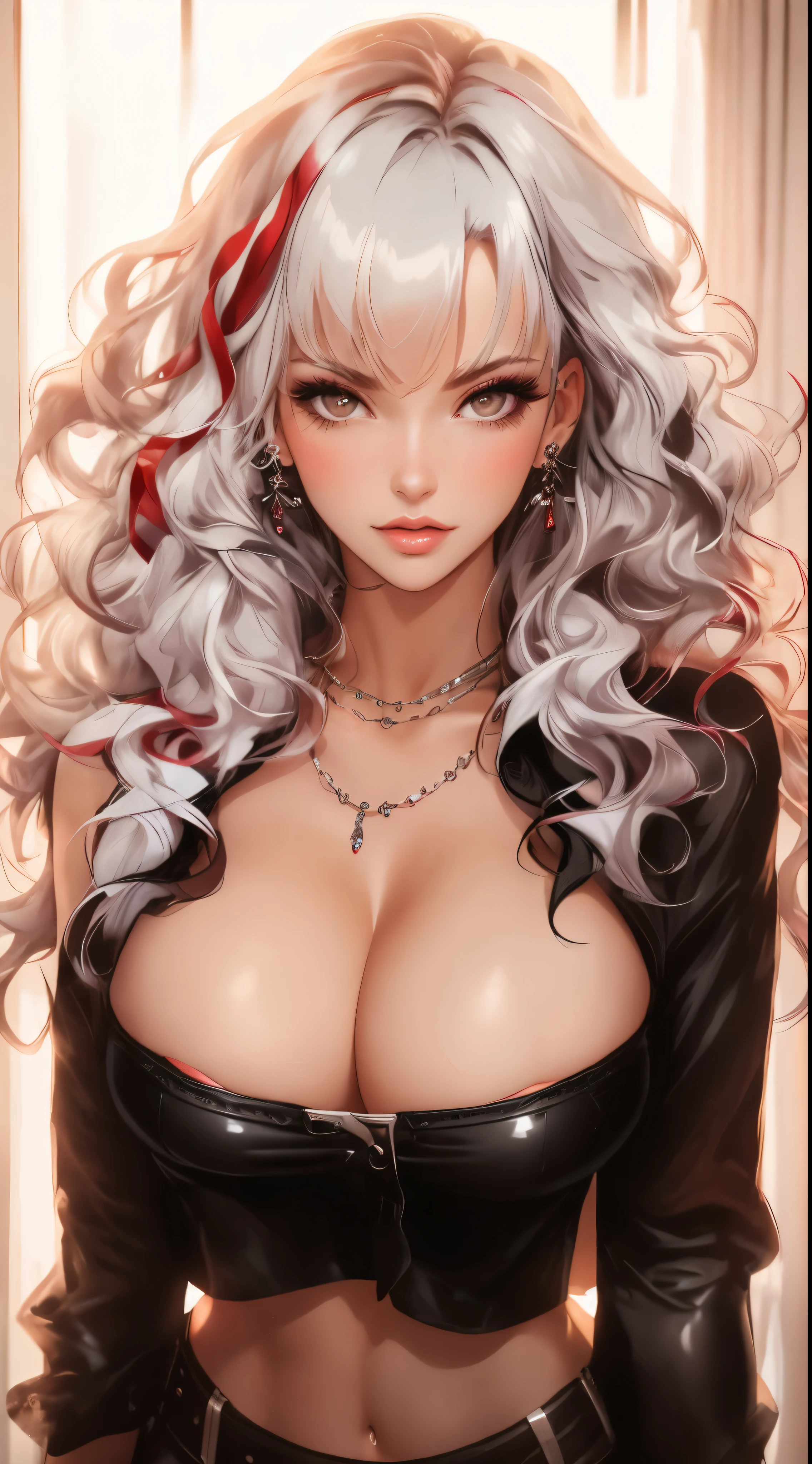 arafed image of a sexy couple posing together in a window, seductive tifa lockhart portrait, tifa, tifa lockhart, tifa lockheart, tifa lockhart portrait, glamorous tifa lockheart, portrait of tifa lockhart, tifa lockhart with Red and white hair, range murata and artgerm, 8k high quality detailed art