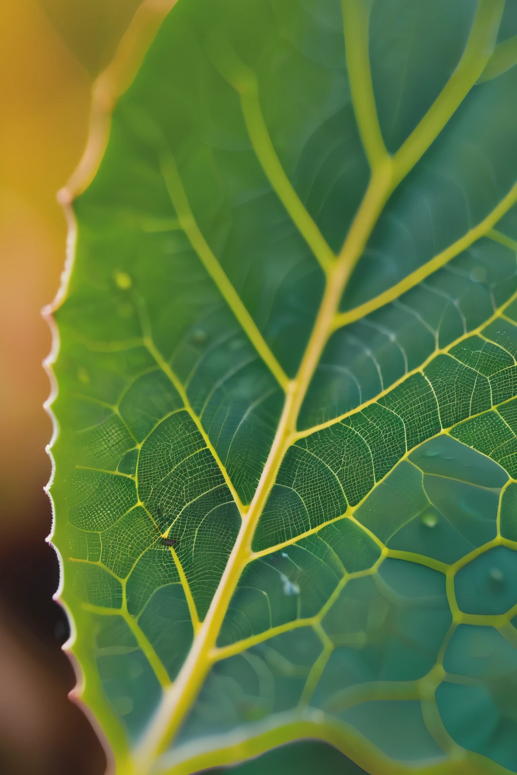 Closeup of a leaf, micro photography,