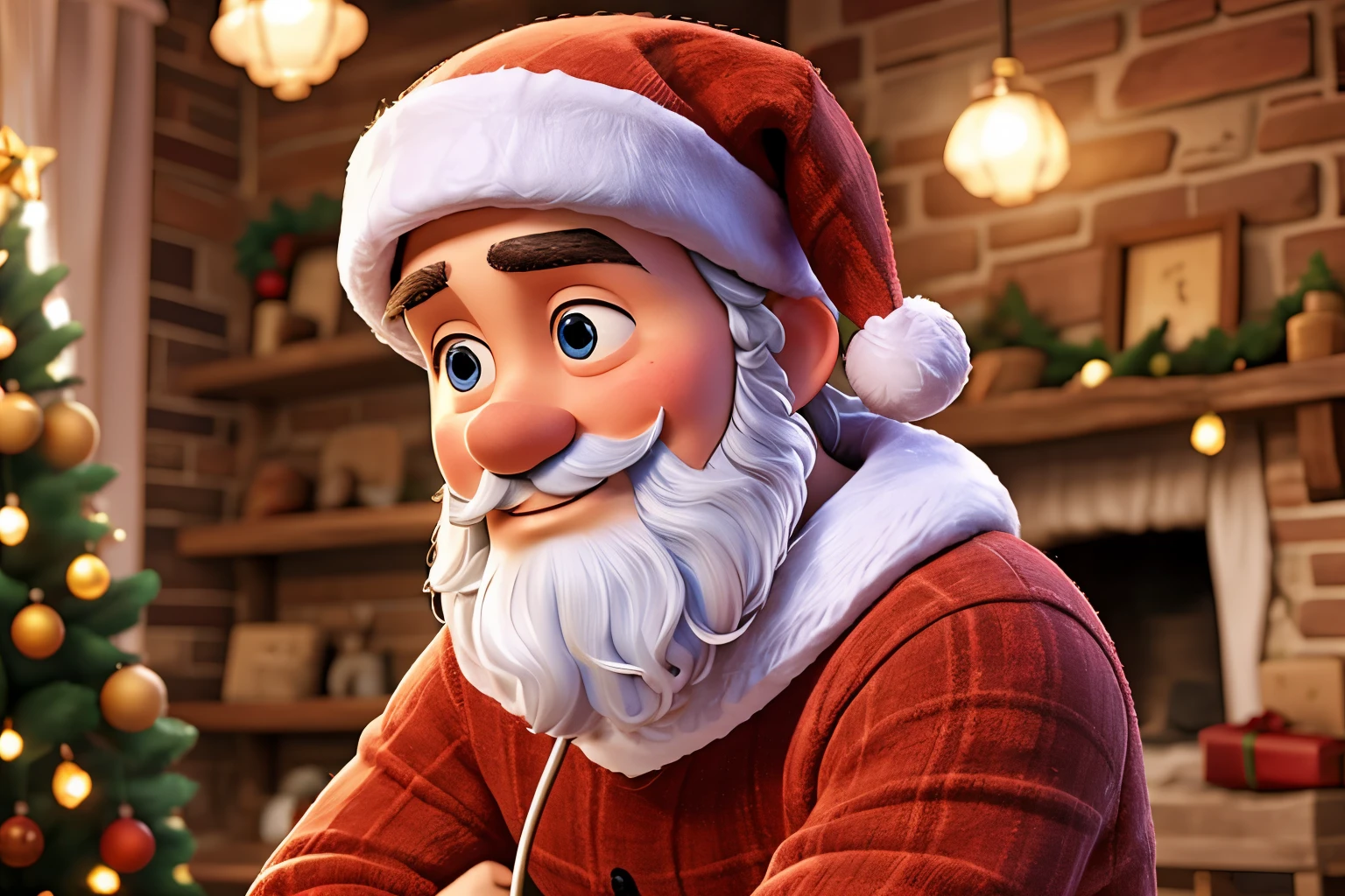Christmas theme:1.37,Merry Christmas!Santa's back。santa claus on the moon。