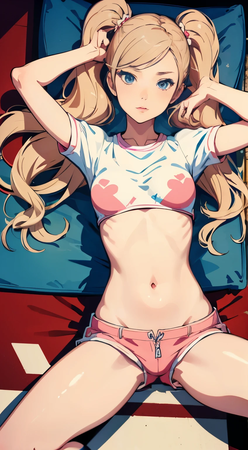 (((masterpiece))), HD 4k res image, no blur, Ann Takamaki, innocent, outdoor, wearing oversized Sweaters and shorts