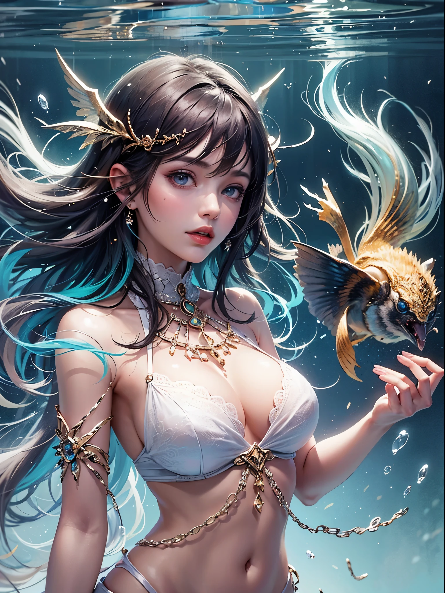 offcial art, Unity 8k壁纸, Ultra-detailed, Beautiful and aesthetically pleasing, tmasterpiece, best qualityer, (zentangle, datura, clew, meshing), (s fractal art: 1.3), 2guys,twincest,Sister flower,Underage girls, age 5,(Hairstyles: Long hair) Ocean, Extremely detailed, dynamic angle, Cowboy shot, The most beautiful forms of chaos, elegant, Fauvistdesign, vivd colour, romanticism lain, Seafoam, Buble, shells, Fish, pearls,Colorful lollipop,cute big breasts, --auto --s2