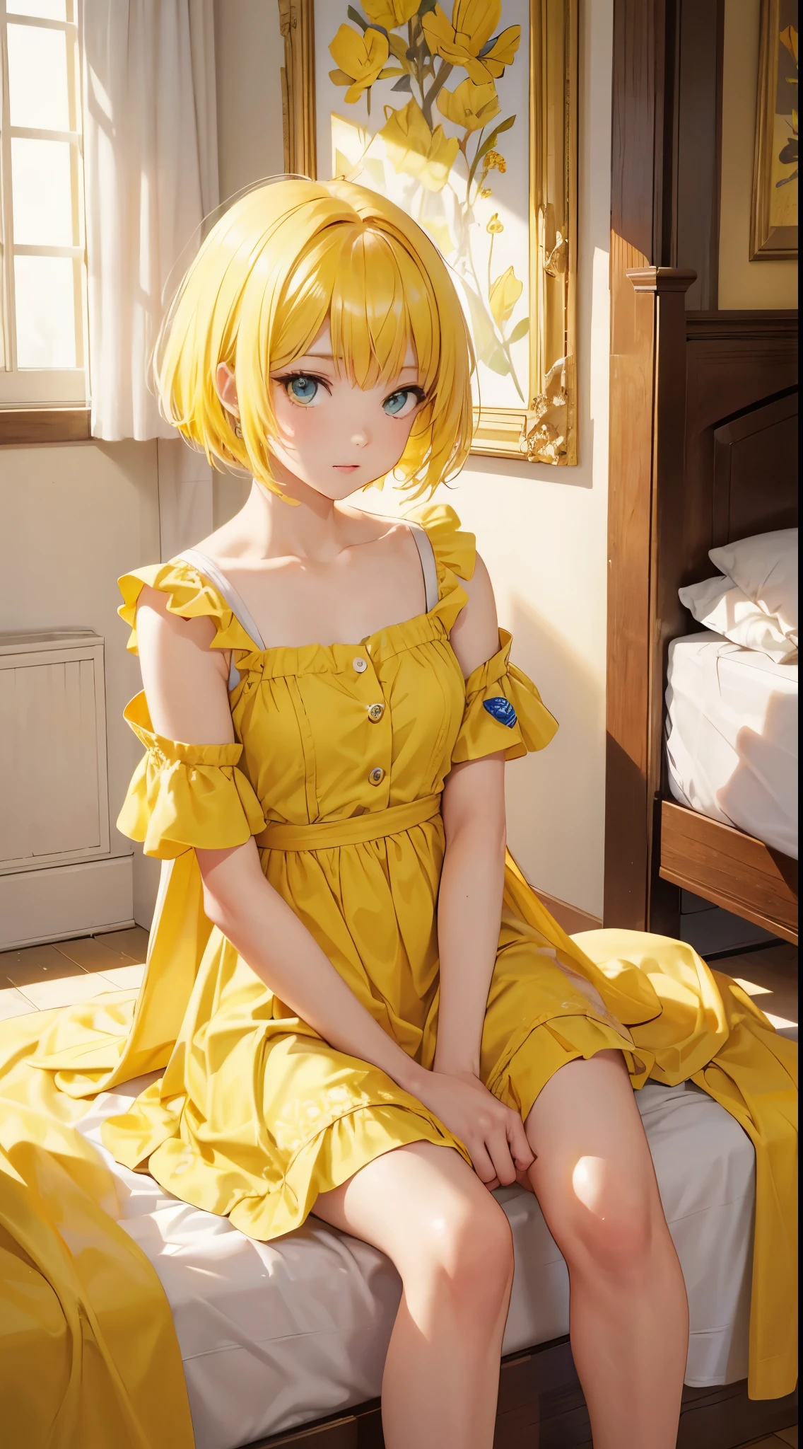 Chica rubia siendo follada en su cama