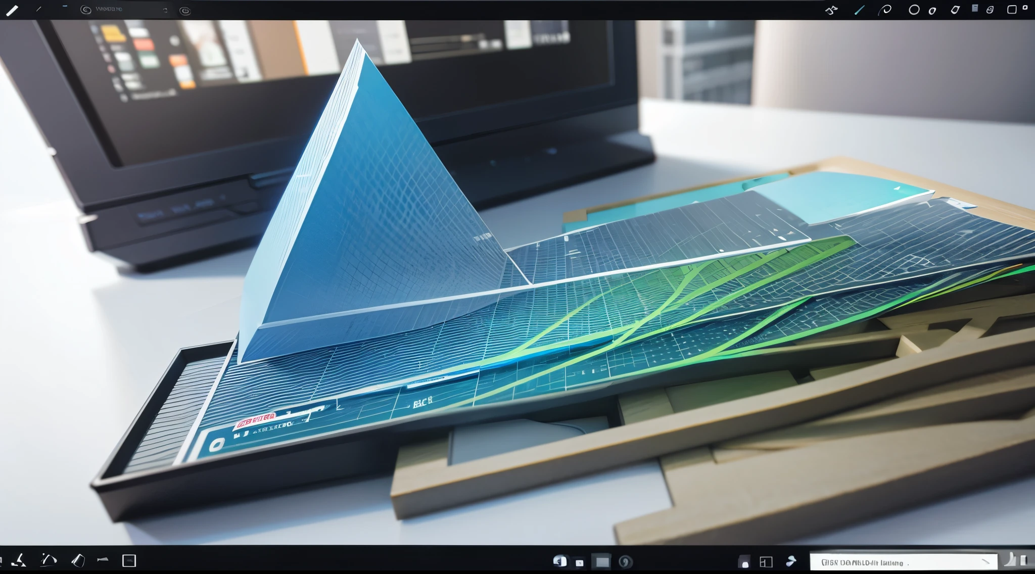 Engaging 3D visualization featuring stunning graphs、glinting