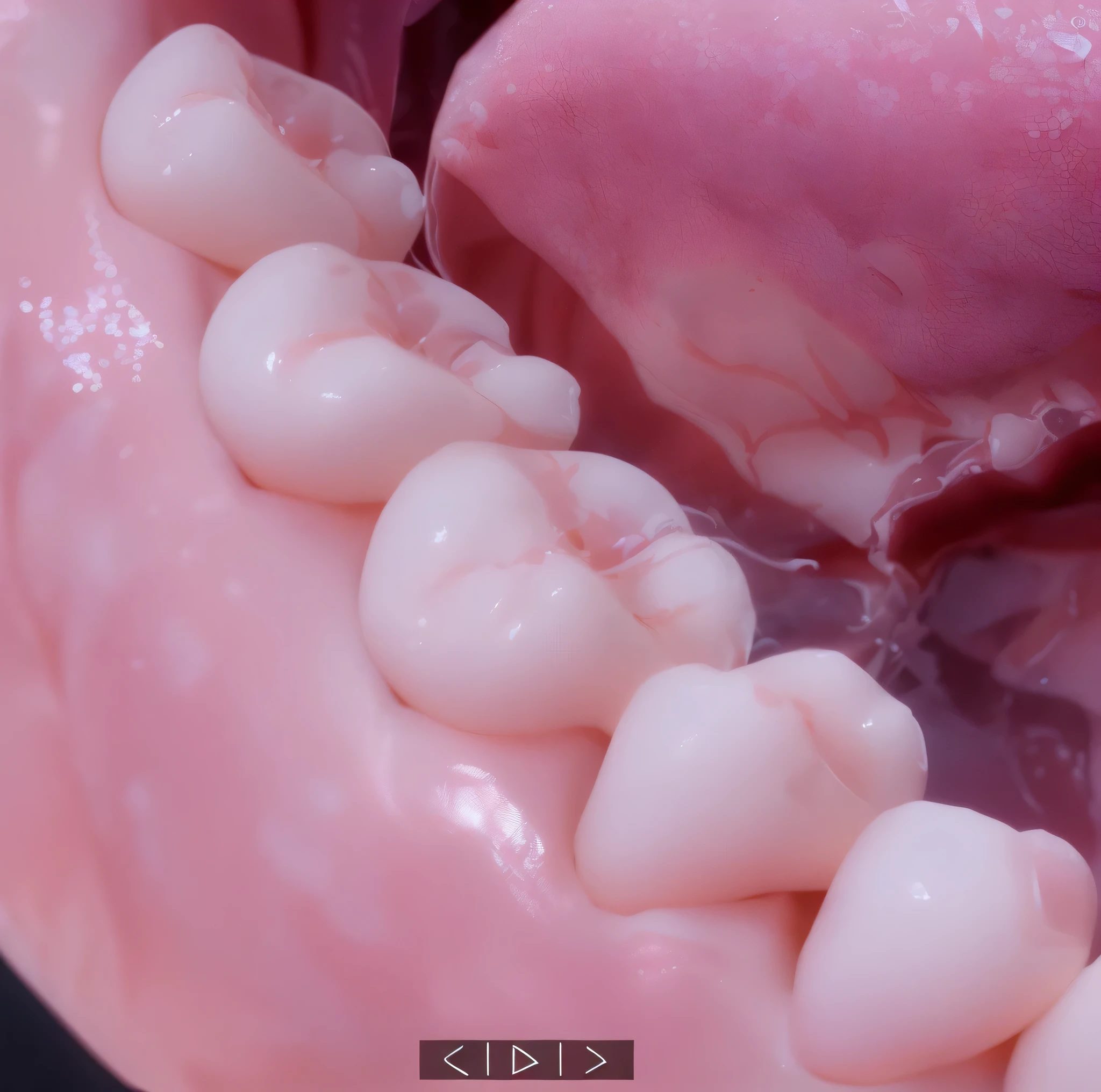 a close up of a toothquixel megascans, perfect white teeth, brilliant white teeth, shining teeth, 3d occlusion,highly detailed backmouth, 8k insane detail, high detail teeth, photorealistic hyperdetail, photorealistic detail, hyperdetailed crisp render, hyper realistic detail