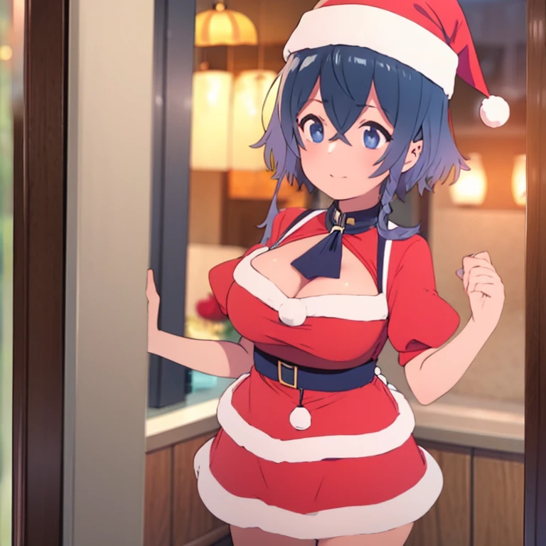 Flat chests, christmas outfit, christmas lights