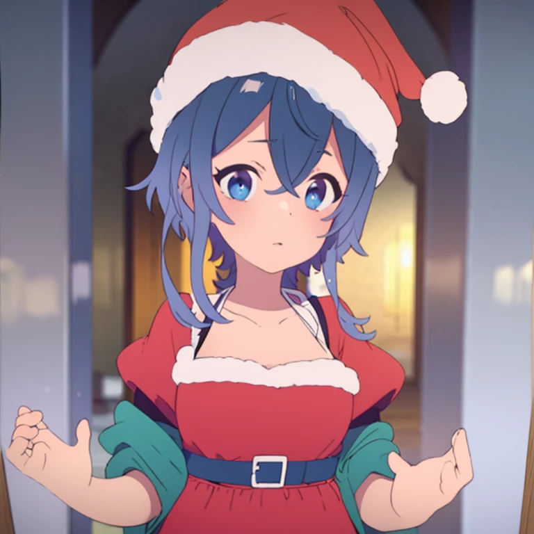 Flat chests, christmas outfit, christmas lights